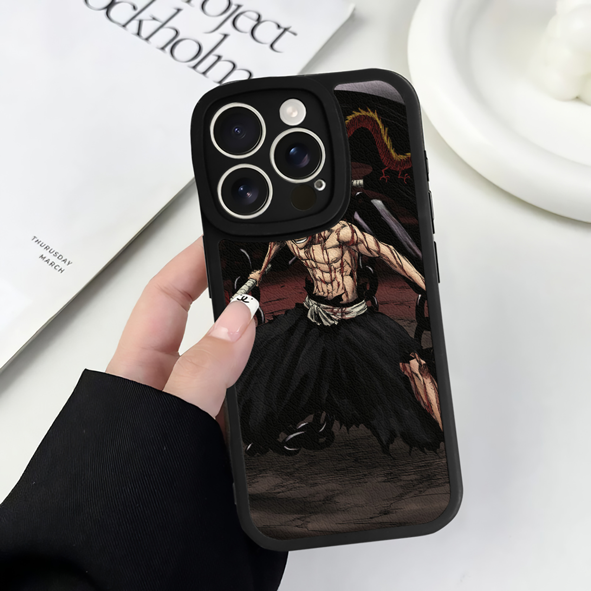（画像用） ブリーチ BLEACH 【iPhone 16シリーズ対応】シリコンスマホケース（レザー調） 材質：シリコン